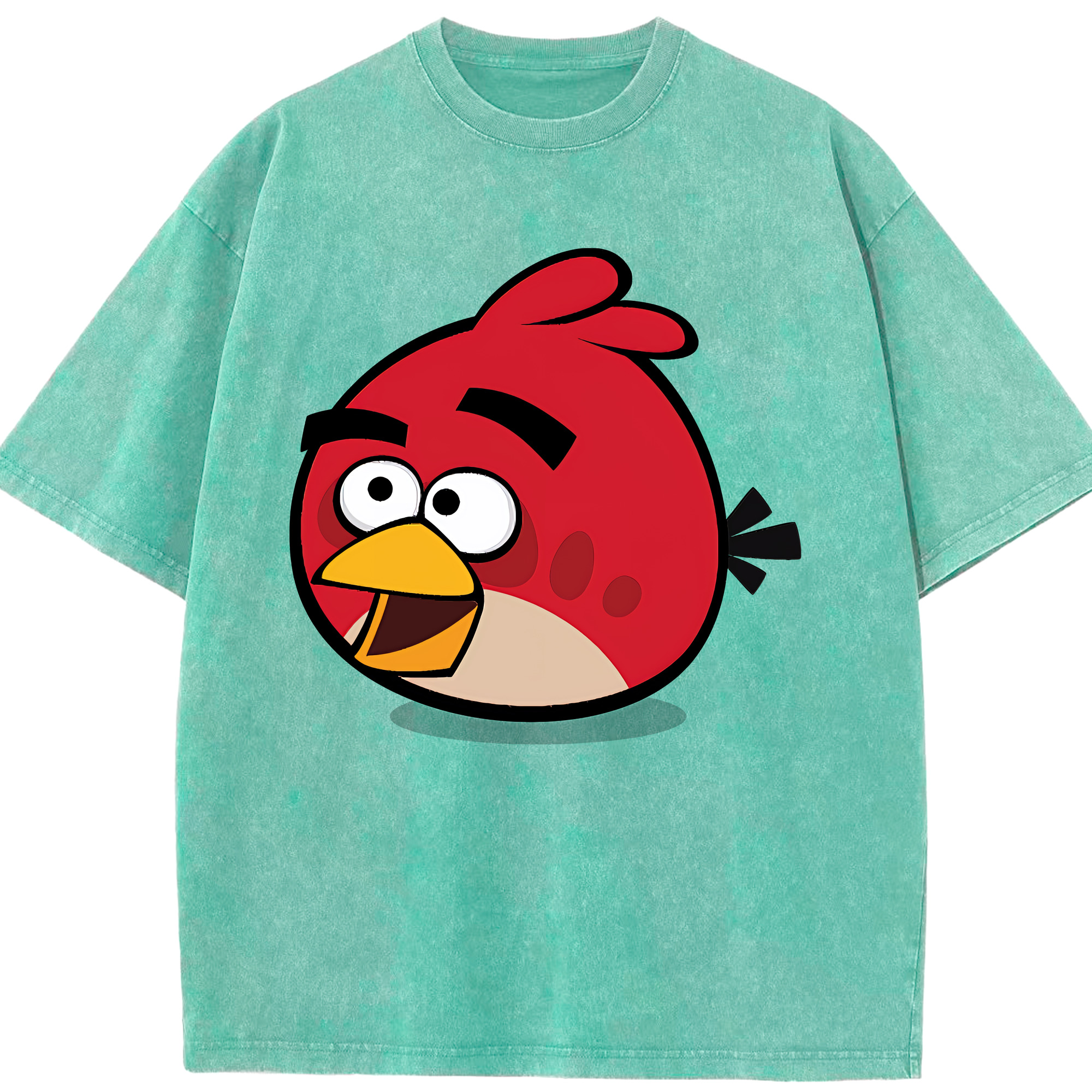 （画像用） Angry Birds アングリーバード 綿100% ヴィンテージ風 半袖Tシャツ（フロントプリント）